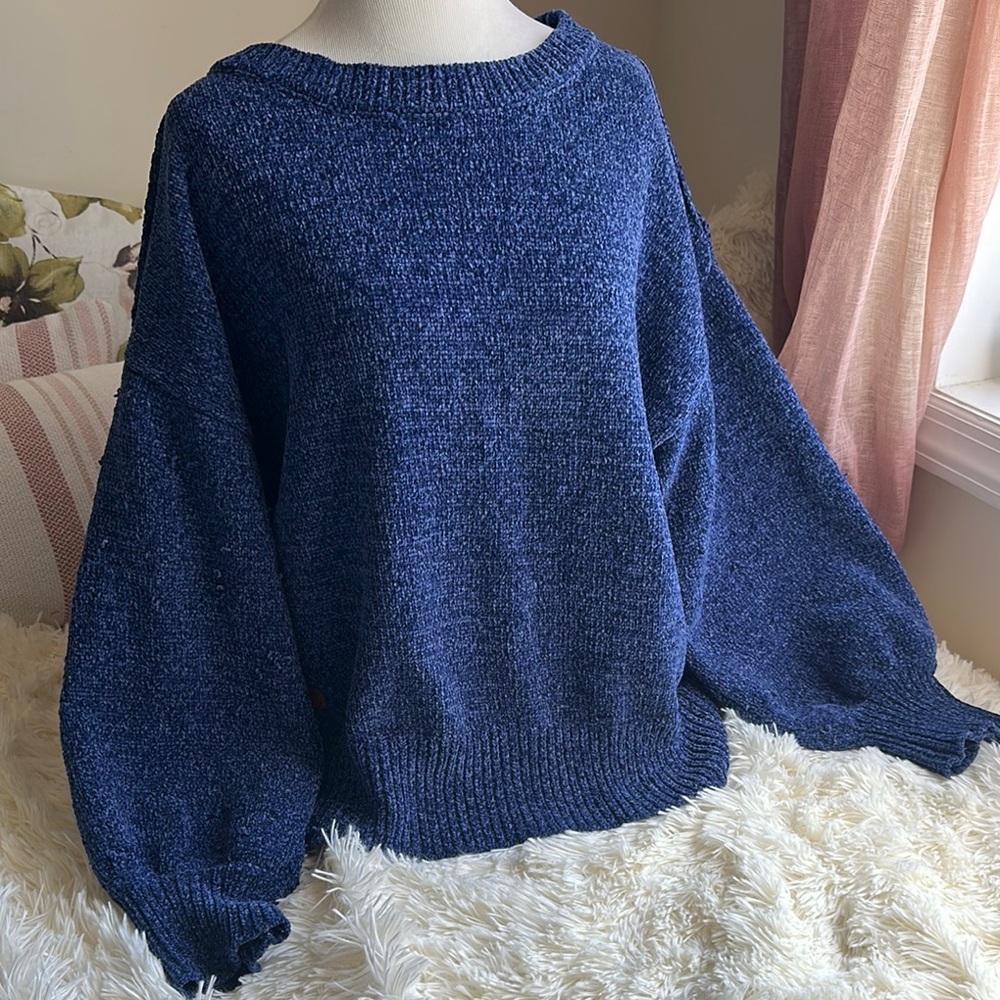 Simply southern Cozy Blue Sweater women’s size small